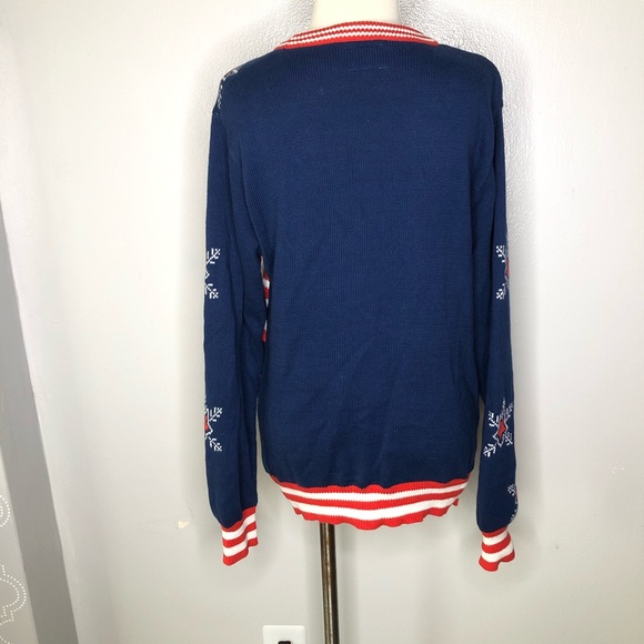 My Ugly Christmas Patriotic Snowman Sweater Medium - Picture 4 of 8